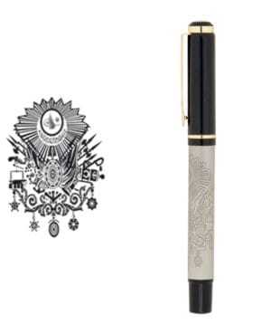661-R Tuğra Kabartma Figürlü Metal Roller Kalem