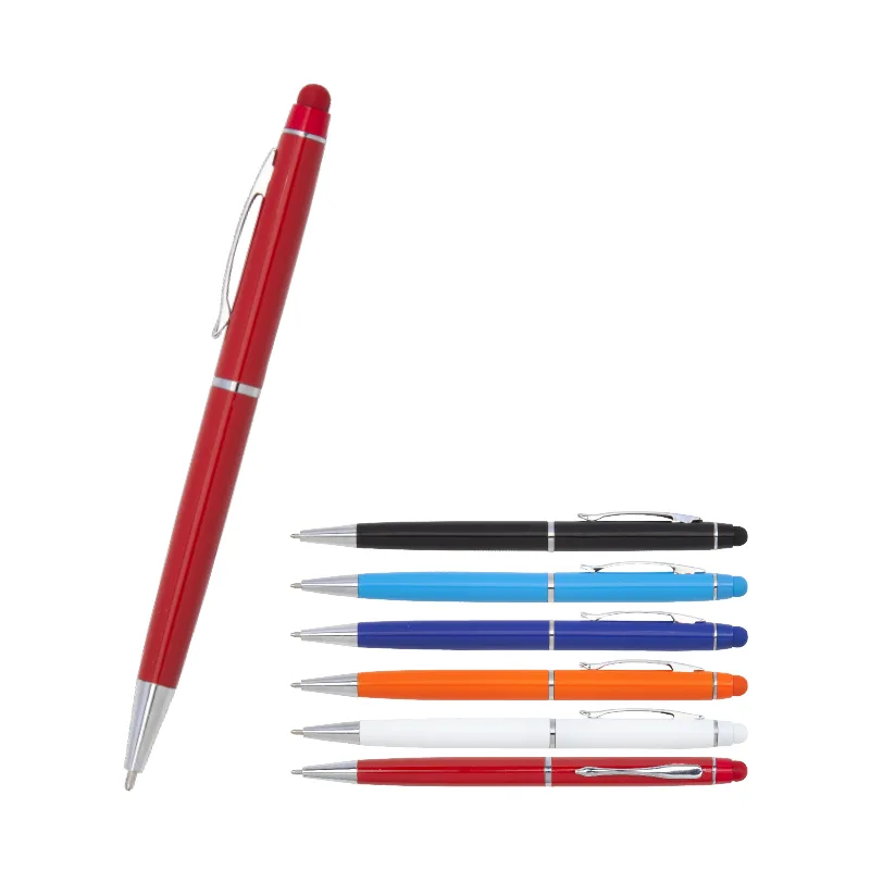 1022 Beyaz Metal Tükenmez Touchpen Kalem - Görsel 2