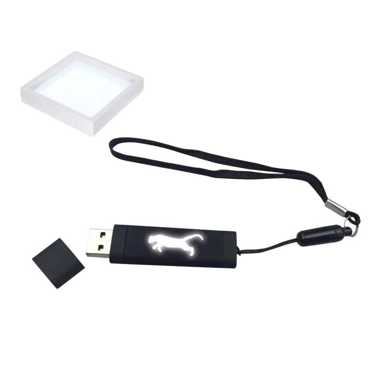 F-200-16 Siyah - Beyaz Işık Işıklı Rubber Usb Bellek 16 GB 16 GB