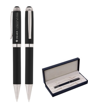 684-KT Siyah Metal Tükenmez Kalem Seti