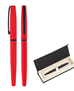 691-KR Kırmızı Metal Roller Kalem Seti