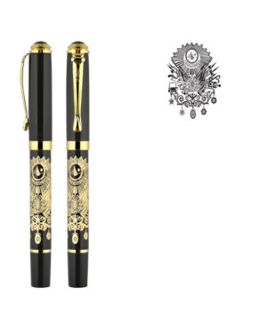 685-R Tuğra Kabartma Figürlü Metal Roller Kalem