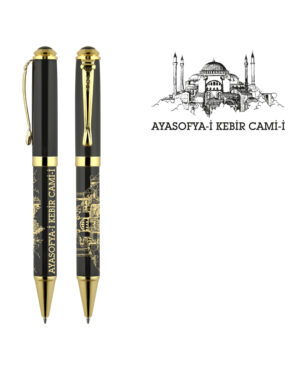 685-T Ayasofya Kabartma Figürlü Metal Tükenmez Kalem