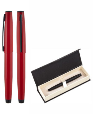 675-KR Kırmızı Metal Roller Kalem Seti
