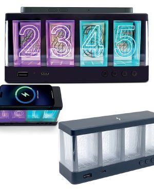 7318 - Fantastik Panel Saatli Kablosuz Şarj Cihazı