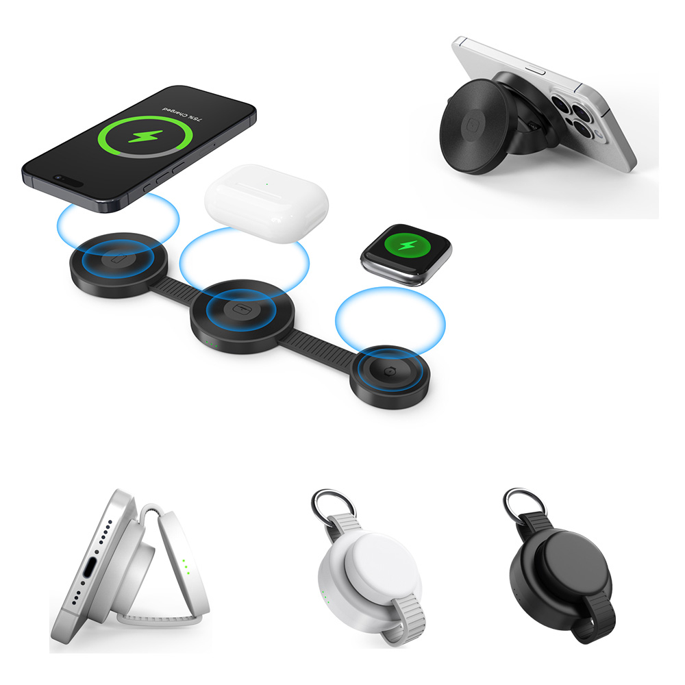 7341 - 3'ü 1 Arada Wireless Kablosuz Şarj Cihazı