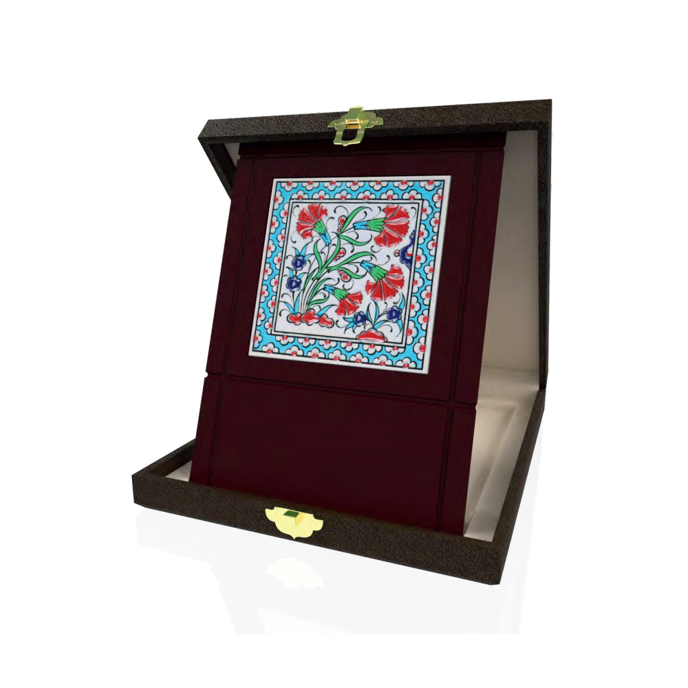 9532 - Çinili Ahşap Plaket