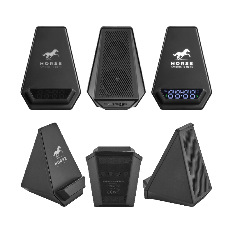 4240 - Wireless Şarj & Hoparlör & Dijital Saat - Görsel 5